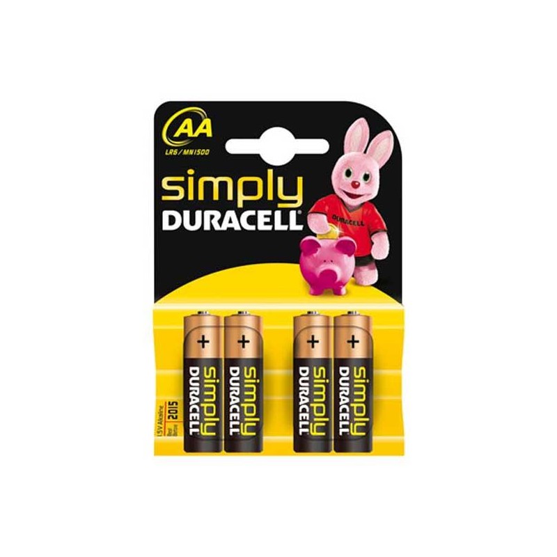 4-PILES DURACELL BASICA AA LR06 (20)