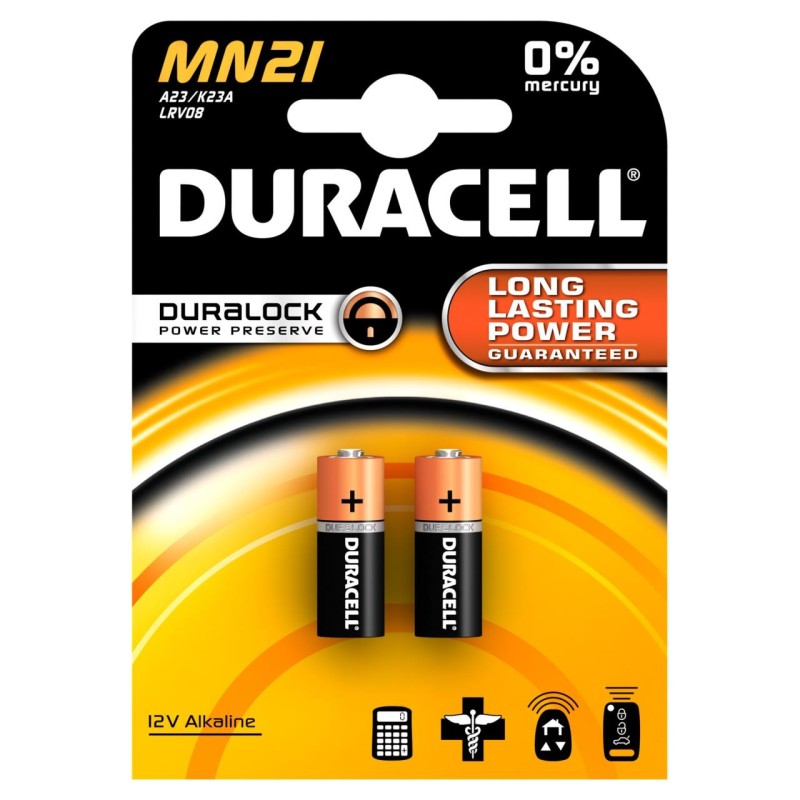 2-PILES DURACELL MANDO MN21