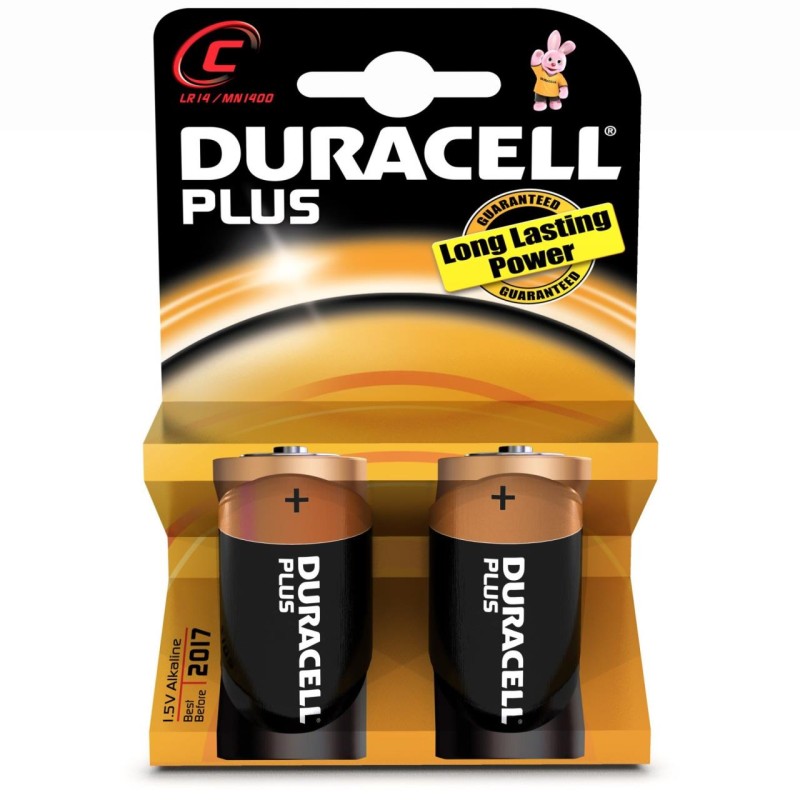 2-PILES DURACELL PLUS C LR14 (10)