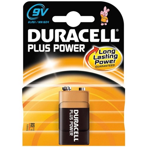 1-PILA DURACELL PLUS 9V 6LR61 (10)