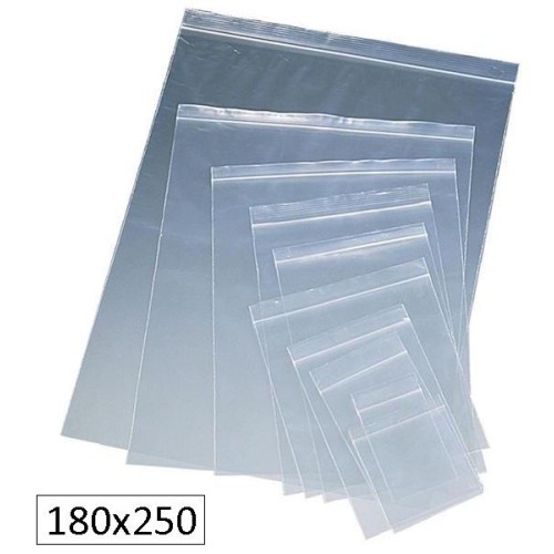 100-BOSSA PLASTIC TRANSP.ZIP 18X25 (10)