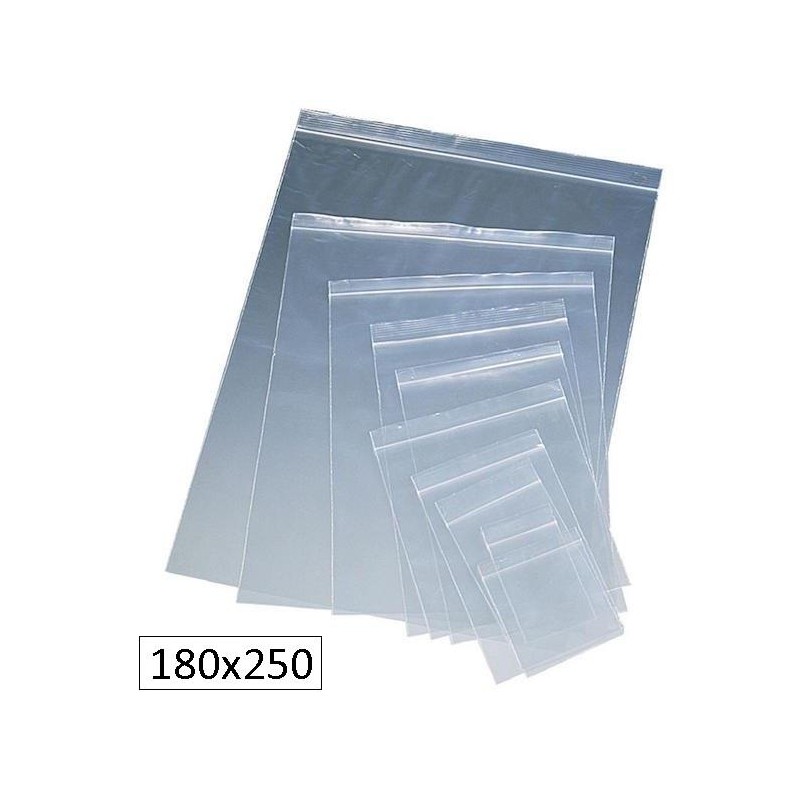 100-BOSSA PLASTIC TRANSP.ZIP 18X25 (10)