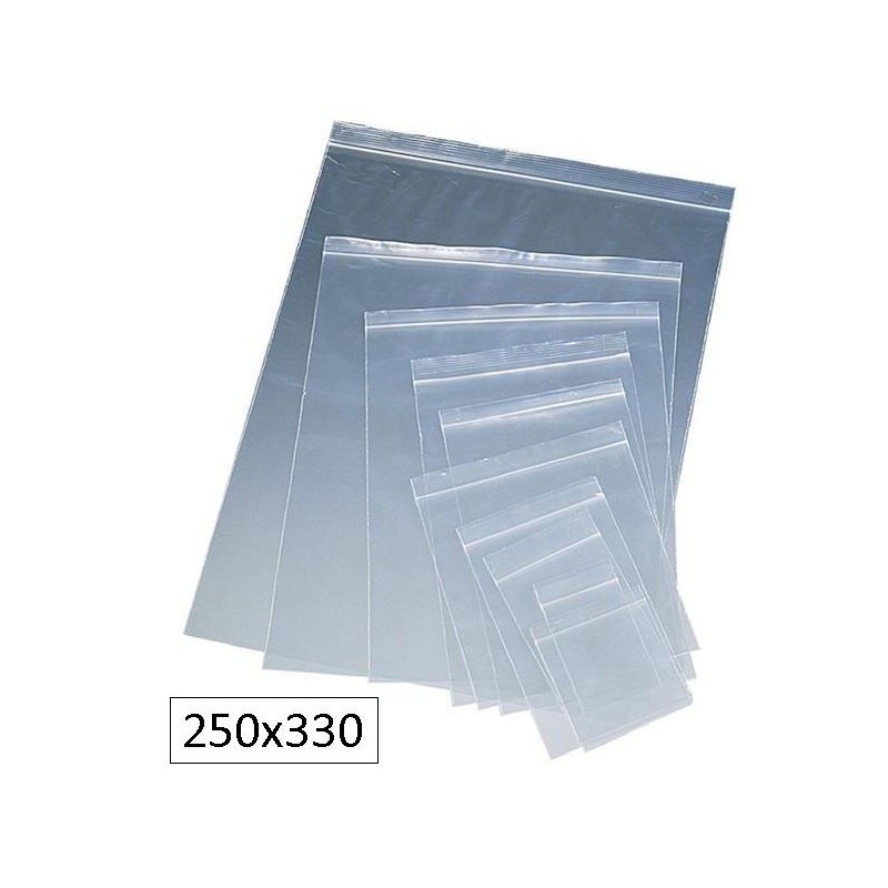 100-BOSSA PLASTIC TRANSP.ZIP 25X35 (10)