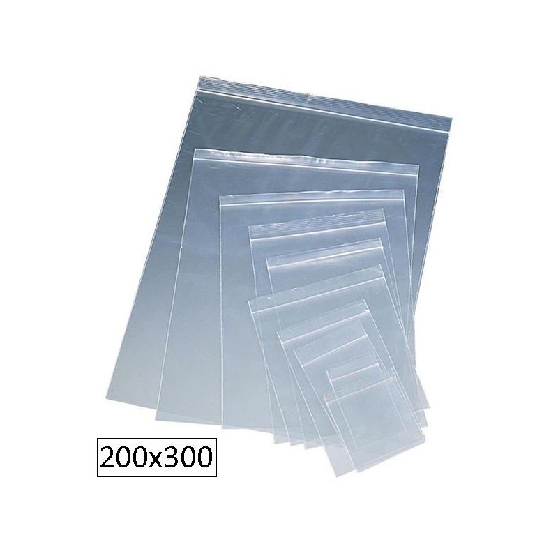 100-BOSSA PLASTIC TRANSP.ZIP 20X30 (10)