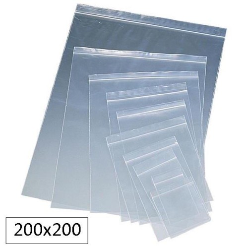 100-BOSSA PLASTIC TRANSP.ZIP 20X20 (10)