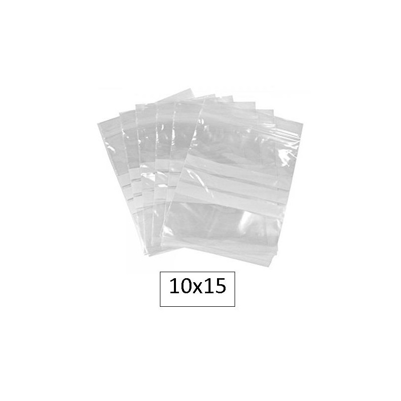 100-BOSSA PLASTIC TRANSP.ZIP 10X15 FRANJA (10