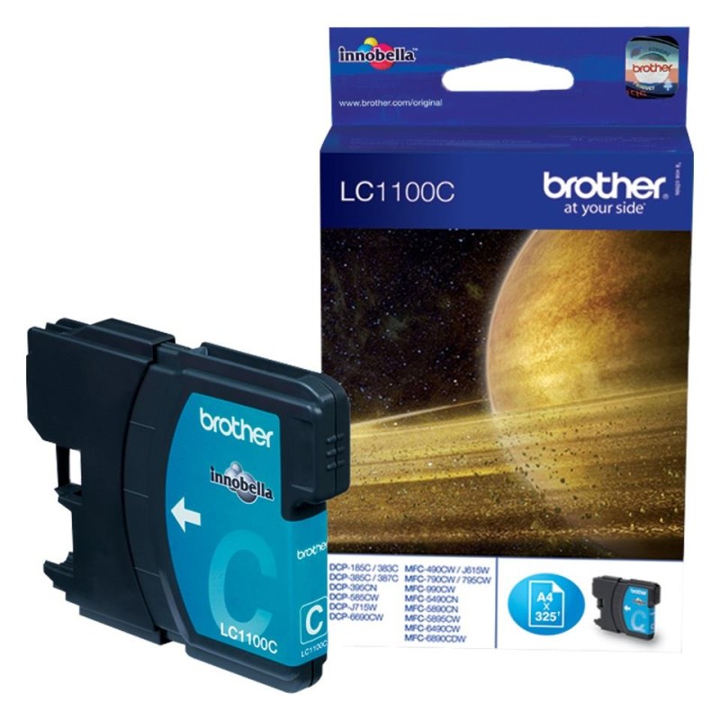 1-INK-JET ORIGINAL BROTHER LC1100 CYAN