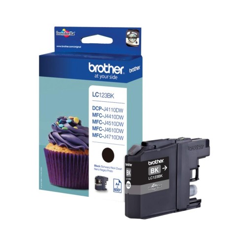 1-INK-JET ORIGINAL BROTHER LC123BK NEGRE