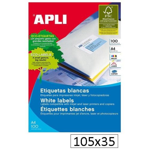 1600-ETIQUETES INKJET 105X35 MM 1287