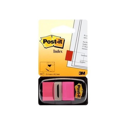 1-DISPENSADOR 50 POST-IT INDEX 680-21 ROSA