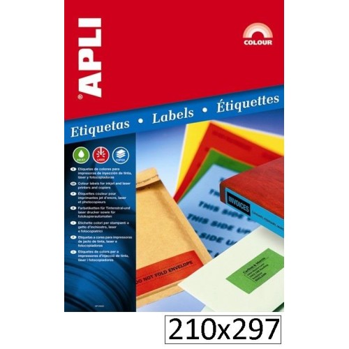 20-ETIQUETES INKJET 210X297 BLAU