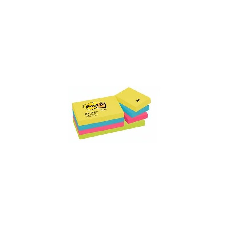 12-BLOC NOTES POST-IT 38X51 ENERGIA 653-TFEN