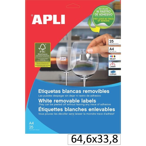 2400-ETIQUETES INKJET 64.6X33.8 REMOVIBLE