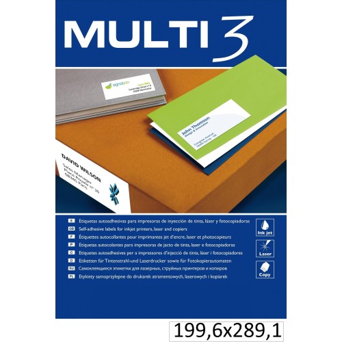 100-ETIQUETES INKJET MULTI3 199,6X289,1(5)