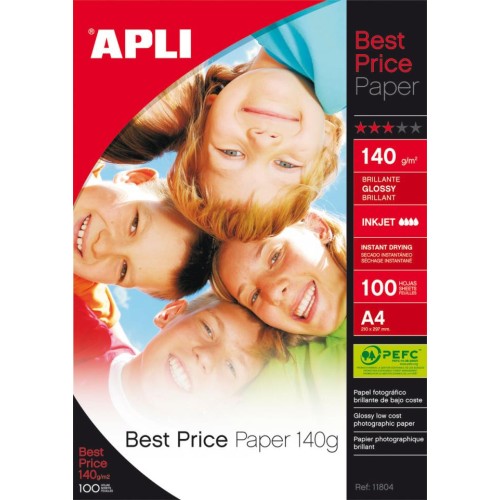 100-PAPER INK-JET A4 140GRS BEST PRICE GLOSSY