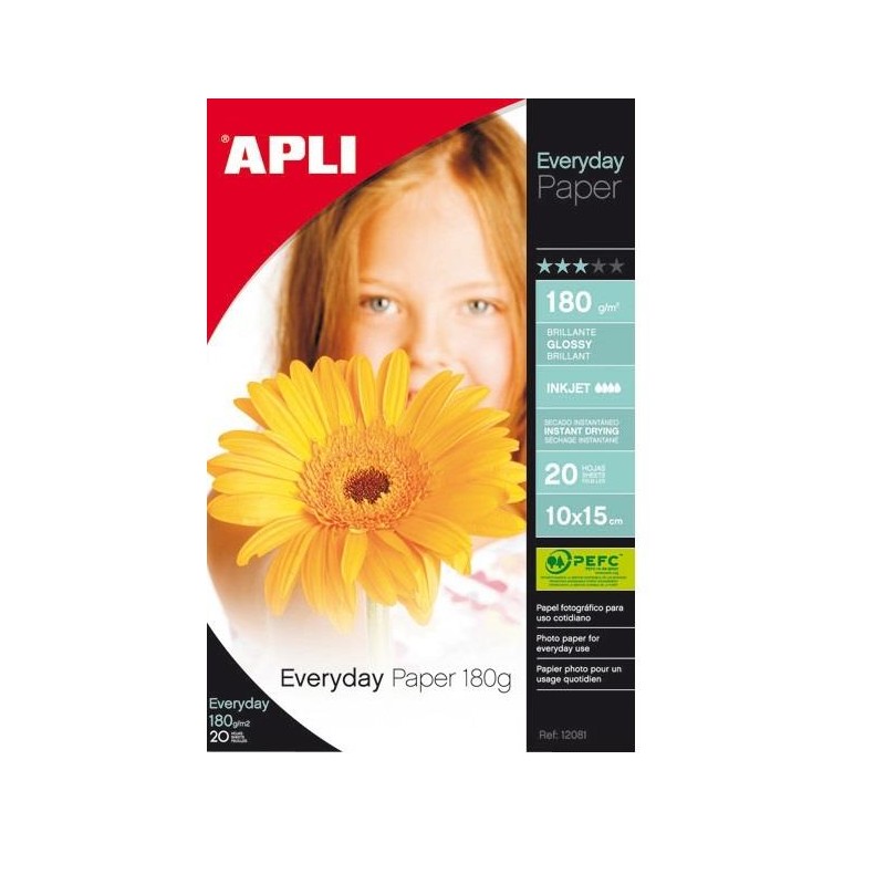 20-PAPER INKJET 10X15 180GRS EVERYDAY GLOSSY