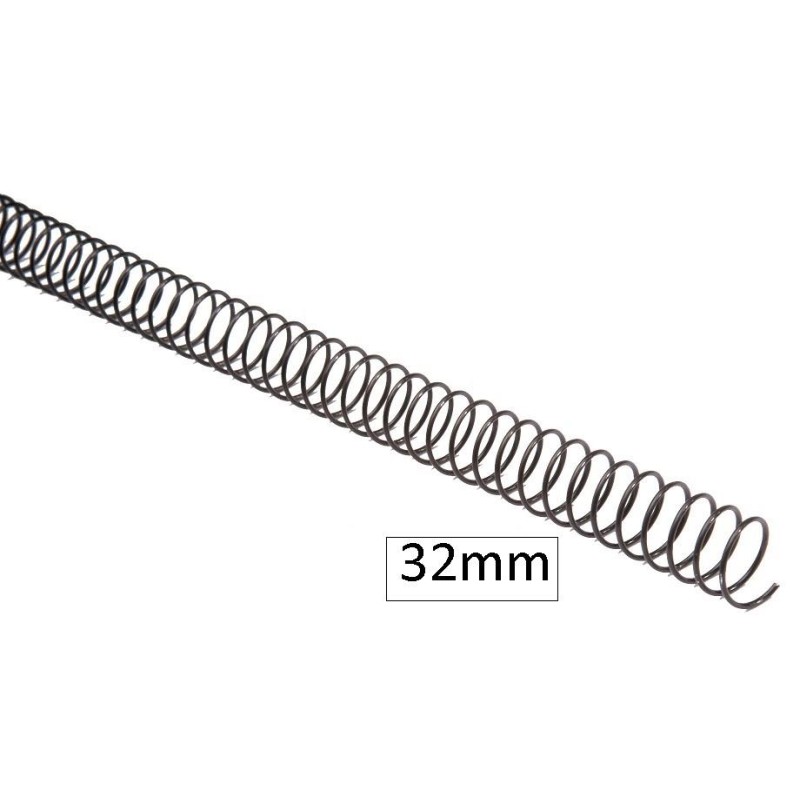 1-ESPIRAL METAL.LIC NEGRE 32MM (PAS 5:1)(50)