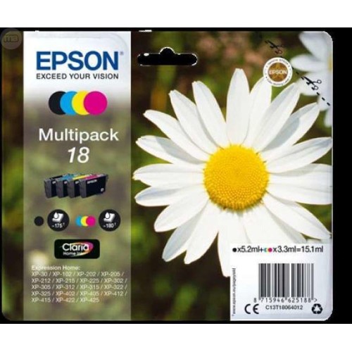 4-INK-JET ORIGINAL EPSON T181640 MULTIPACK