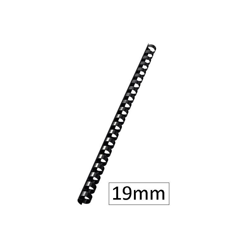 100-CANONETS PLASTIC 19MM NEGRE