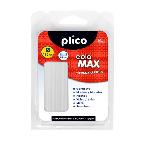 12-BARRES SILICONA TERMOFUSIBLE MAX PLICO