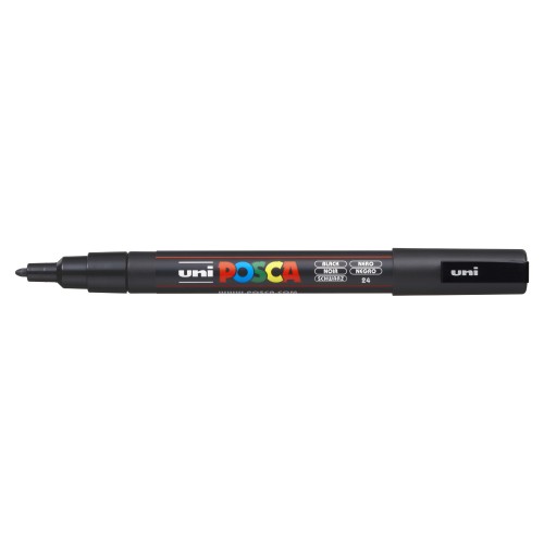 1-RETOLADOR UNI POSCA PC-3M NEGRE (6)