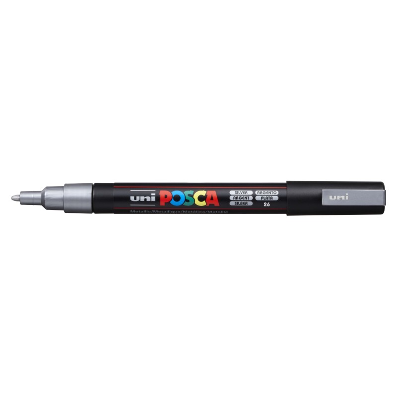 1-RETOLADOR UNI POSCA PC-3M PLATA (6)