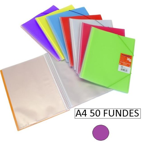 1-CARPETA 50 FUNDES A4 MAXIPLAS XS LILA