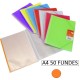 1-CARPETA 50 FUNDES A4 MAXIPLAS XS TARONJA