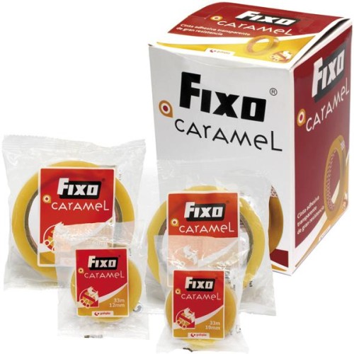 1-CINTA ADHESIVA PP 33X12 FIXO CARAMEL (24)