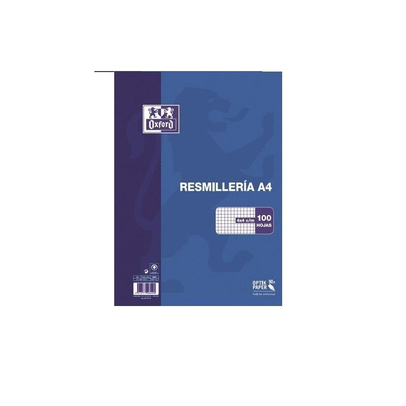 100-RESMILLERIA A4 90GRS CP4 A/MG OXFORD (25)