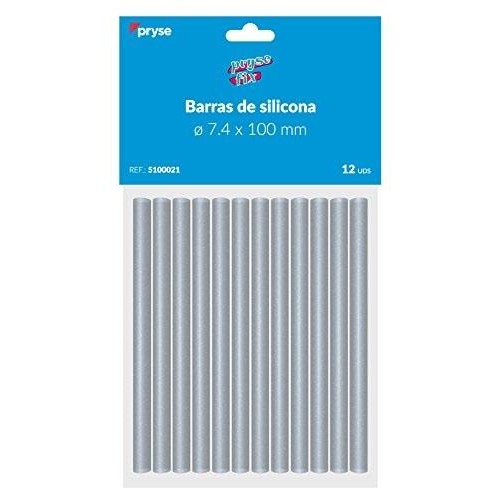 12-BARRES SILICONA TERMOFUSIBLE TRANSPARENT