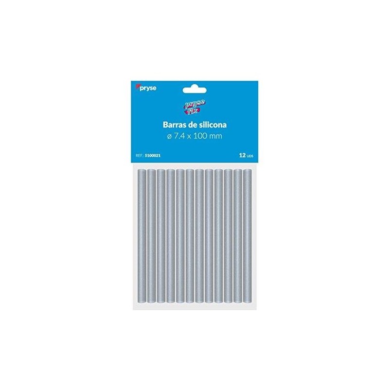 12-BARRES SILICONA TERMOFUSIBLE TRANSPARENT