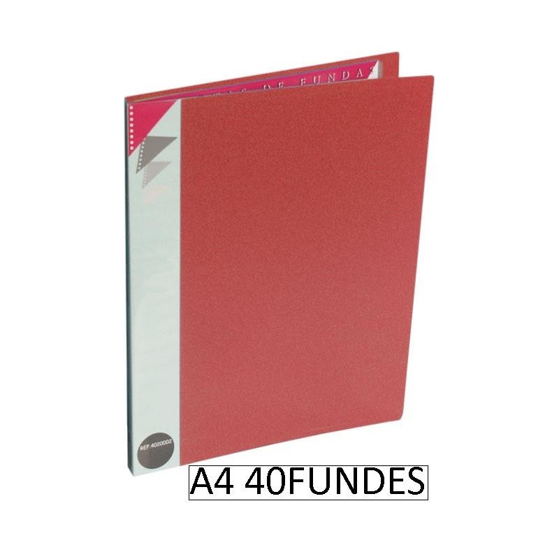 1-CARPETA 40 FUNDES PP A4 VERM.D.KING