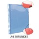 1-CARPETA ESPIRAL 30 FUNDES A4 BLAU(12)