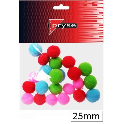 100-POM POM 25MM COLORS SURTITS