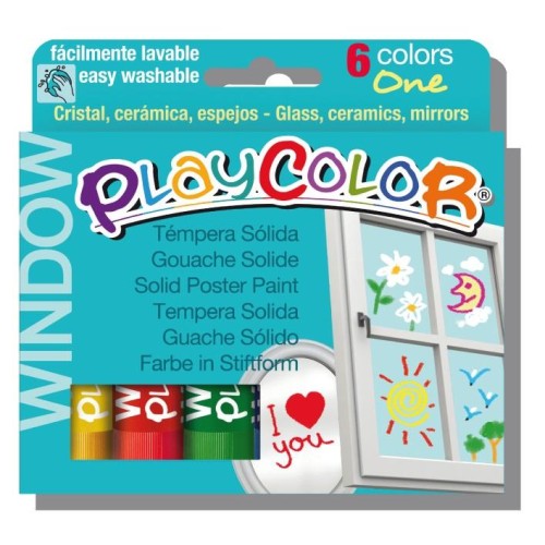 6-TEMPERA SOLIDA PLAYCOLOR WINDOWS ONE