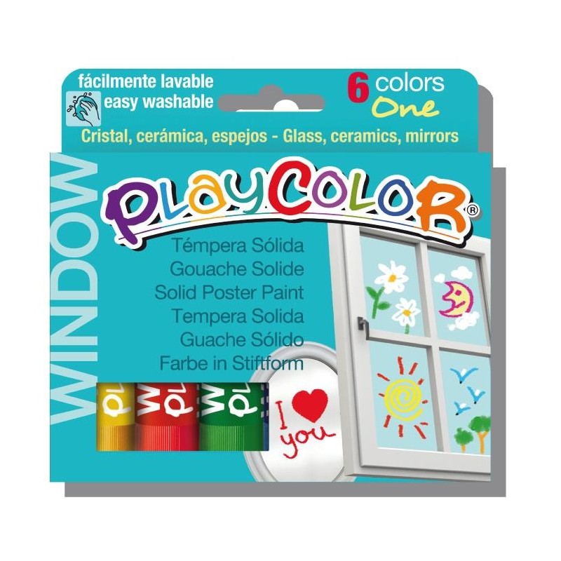 6-TEMPERA SOLIDA PLAYCOLOR WINDOWS ONE