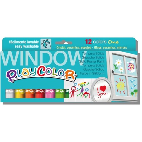 12-TEMPERA SOLIDA PLAYCOLOR WINDOWS ONE