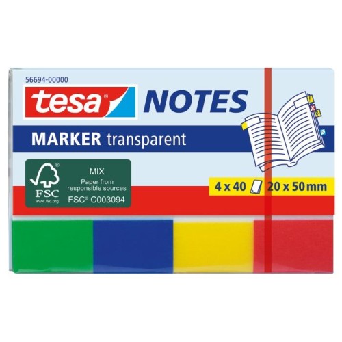 1-INDEX NOTES 4X40 TESA TRANSPARENT