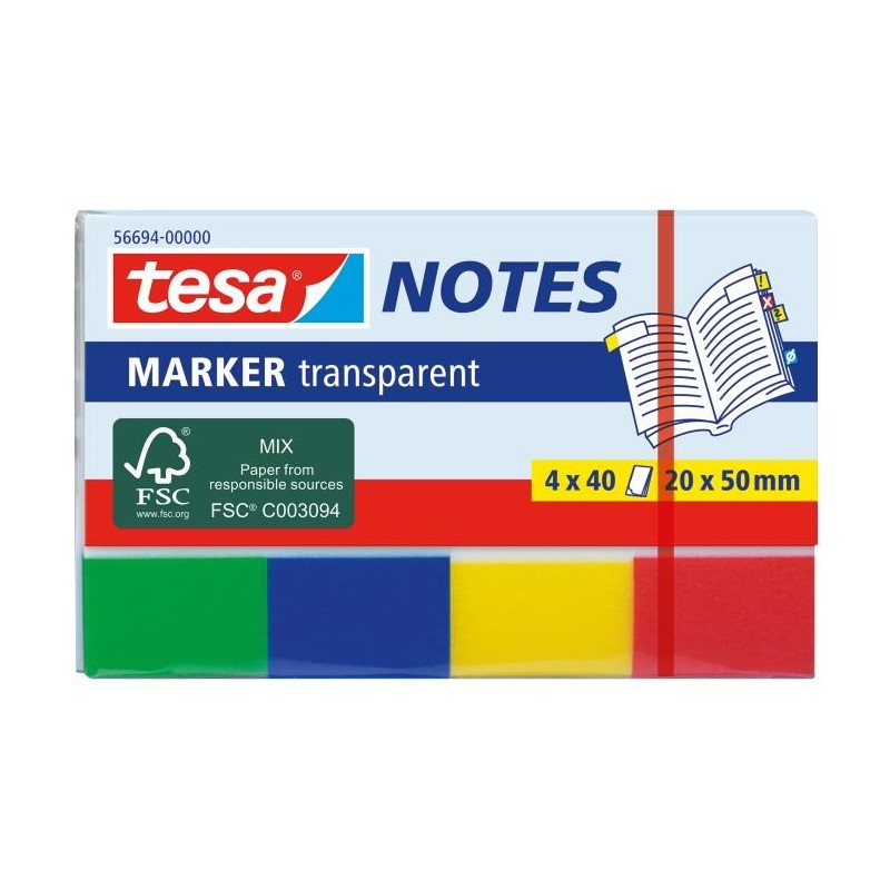 1-INDEX NOTES 4X40 TESA TRANSPARENT