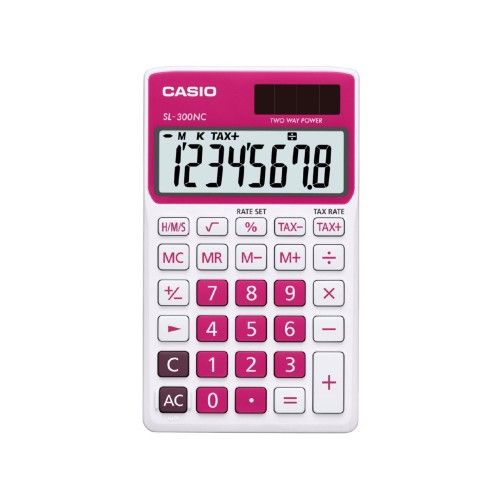 1-CALCULADORA CASIO SL-310UC-RD VERMELL